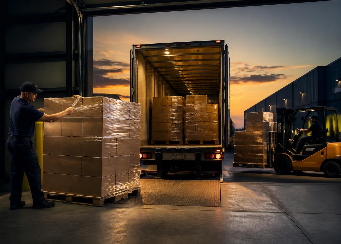 Containerterminal met vrachtlogistiek